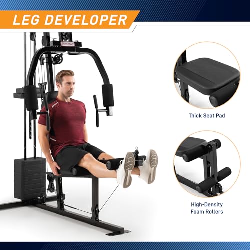 Marcy Multifunctional Workout Station Home Gym with 200lbs Weight Stack N979142