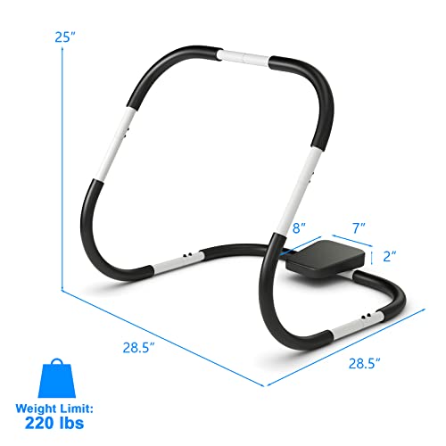 GYMAX Ab Cruncher Abdominal Trainer with Padded Headrest for Core Muscle Home Gym B873