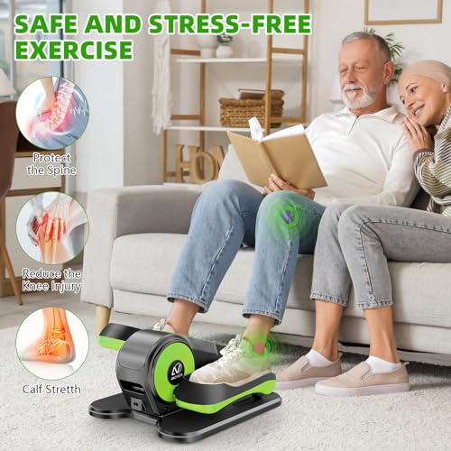 ANCHEER Under Desk Elliptical Machine, Quiet Portable Seated Pedal Exerciser F93140