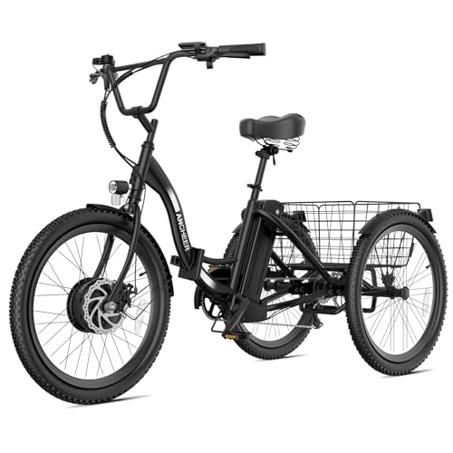 ANCHEER Electric Tricycle for Adults, 350W Folding 3-Wheel Ebike, 48V 499Wh S15636
