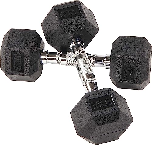 Rubber Coated Hex Dumbbell Weight Set R443