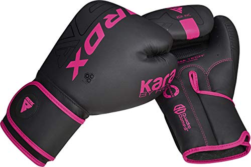 RDX Boxing Gloves Pro Training Sparring Maya Hide Leather Muay Thai MMA Kickboxing Adult Ventilated Palm R71478