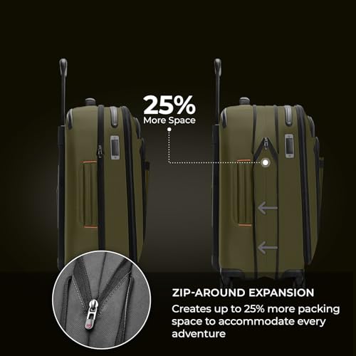 Briggs & Riley 22" Carry On Expandable Spinner - Softside Luggage, Black G487462