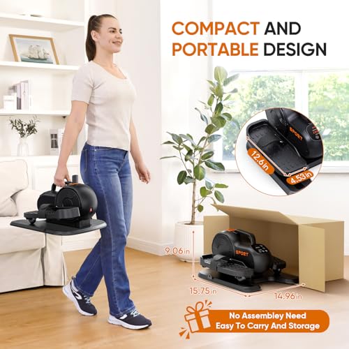Dripex Under Desk Elliptical Machine, 3-in-1 Electric Leg Exerciser with Remote Q813825