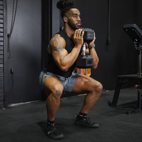 Titan Fitness 55-100 LB Pair Rubber Coated Hex Dumbbell B478