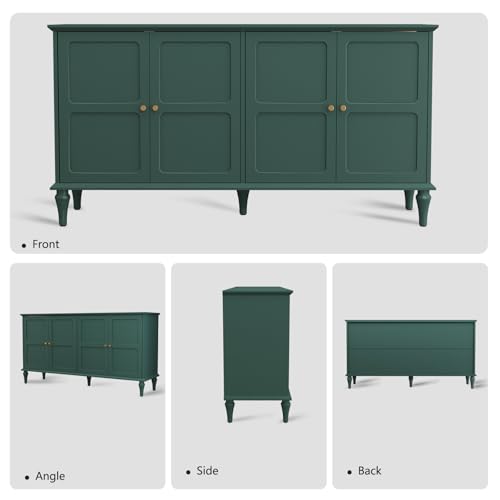 ARTPOWER Sideboard Buffet Cabinet with Storage, 58'' Mid-Century Modern, Brown M393886