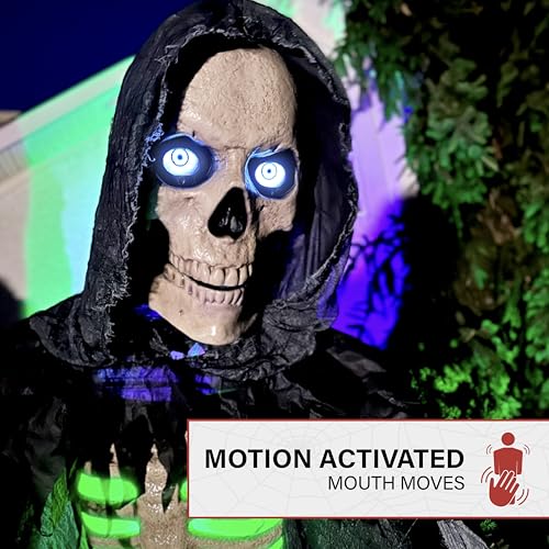 Haunted Hill Farm Motion-Activated 7.5-Ft. Smoldering Ghoul Animatronic Halloween Decoration N1475