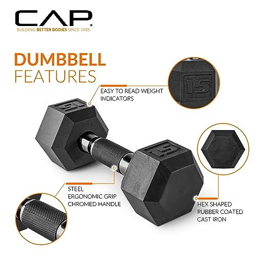 CAP Barbell Dumbbell Set with Rack 150lbs P25267