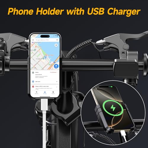 Folding Electric Bike for Adults, 20MPH, 45 Miles Range, Removable Battery Q46926