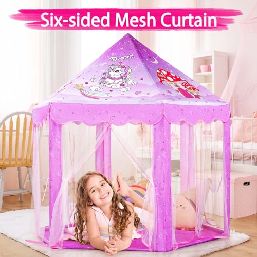 Monobeach Princess Tent Girls Large Playhouse with Star Lights L847553