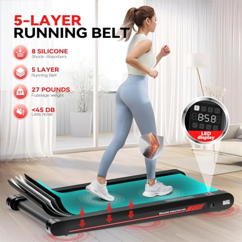 Sperax Walking Vibration Pad with APP, 3 in 1 Under Desk Treadmill M5277