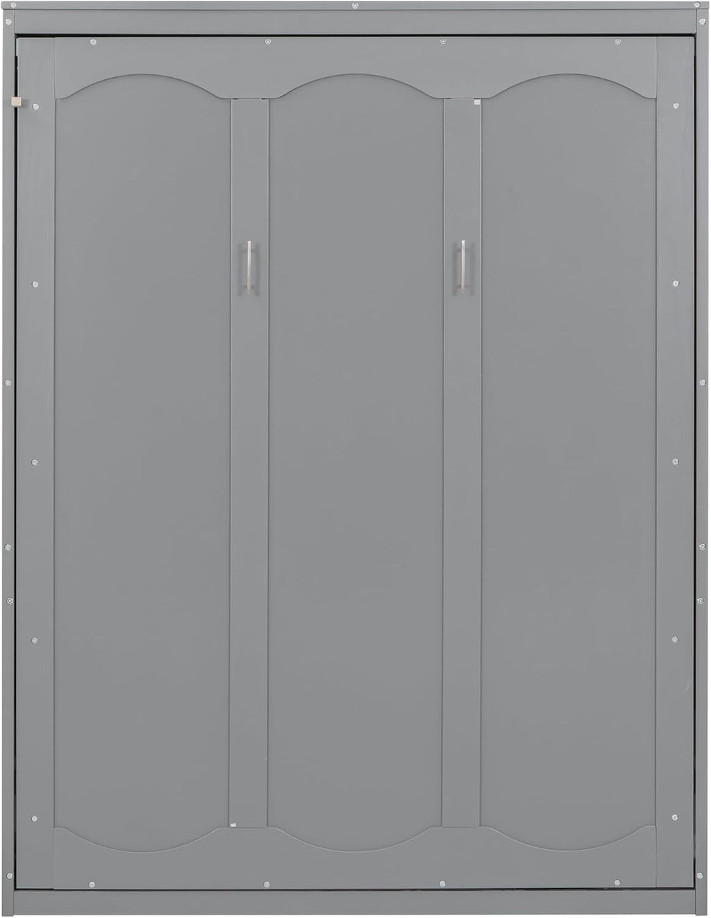 Queen Size Murphy Bed with Shelves, Grey B560