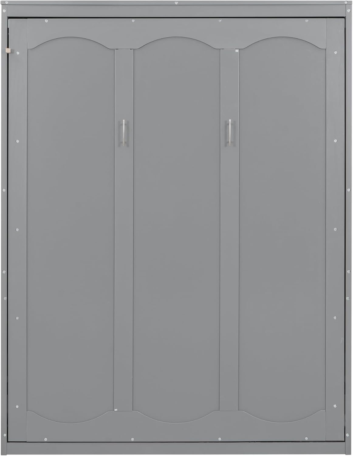 Queen Size Murphy Bed with Shelves, Grey B560