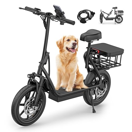 NAVIC Electric Scooter for Adults, Folding E-Scooter with Dual Braking and Dual Suspension B3040