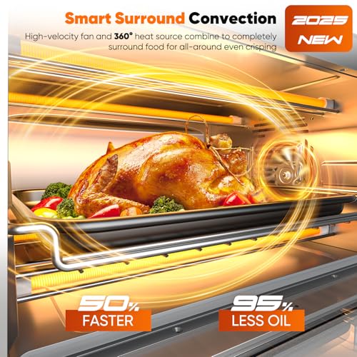 Nuwave Bravo Pro Smart 21QT Toaster Oven Air Fryer Combo, Convection Countertop, Mint Green B532672