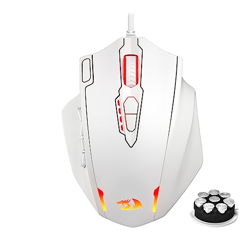 Redragon M908 Impact RGB MMO Gaming Mouse with 12 Side Buttons, 12400 DPI U713989