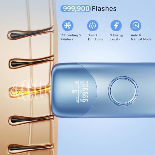 Ubroo IPL Laser Hair Removal Device with 5℃ Ice Cooling for Women Men C227628