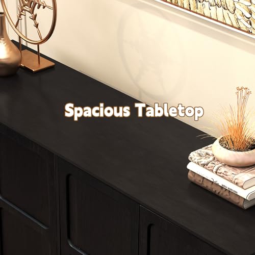 ARTPOWER Sideboard Buffet Cabinet with Storage, 58'' Mid-Century Modern, Brown M393886