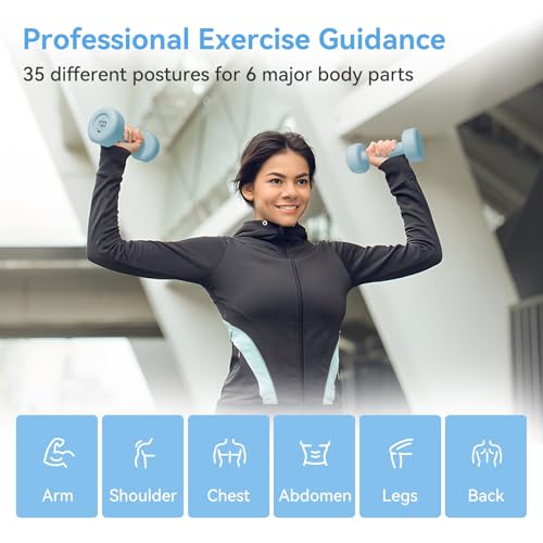 Smart Dumbbells Set with Speaking Display - Home Gym Exercise Equipment - Set of 2 C53647
