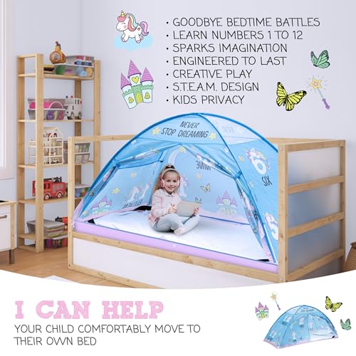 Pink Unicorn Kids Bed Tent Twin Size for Girls and Boys O622461