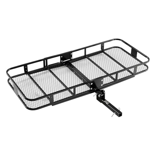 VEVOR 70" x 30" x 6" Hitch Cargo Carrier, 500 lbs Capacity, Folding for 2" Receiver I3546