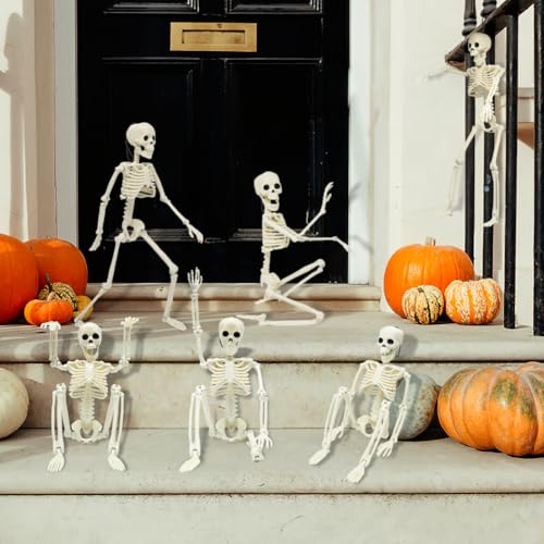 UMEELR 5.9FT Poseable Life Size Skeleton for Halloween Decoration B873000