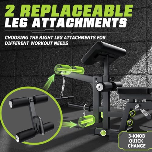 Adjustable Weight Bench for Home Gym, 1200 LBS Capacity, Incline Flat Decline S493300
