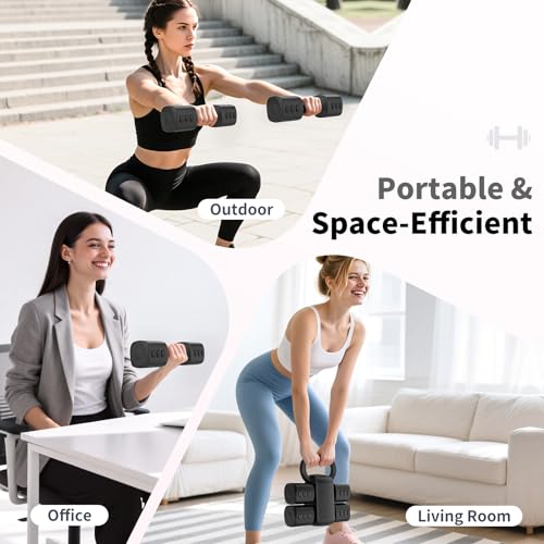 2-in-1 Adjustable Dumbbells Set for Home Gym Exercise H9792