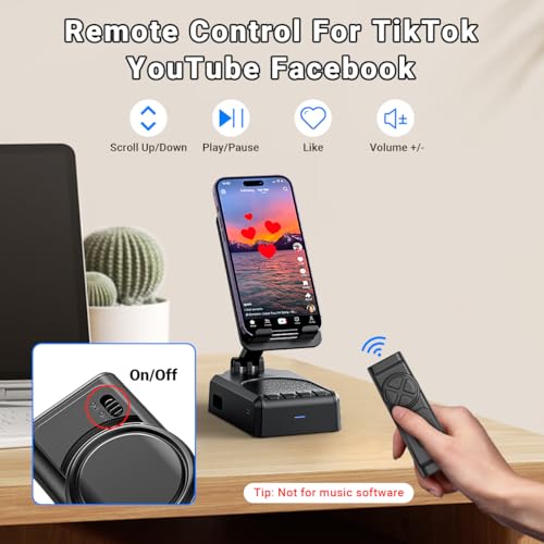 AIKELA Bluetooth Speaker with Video Scrolling Remote and Phone Stand O676352