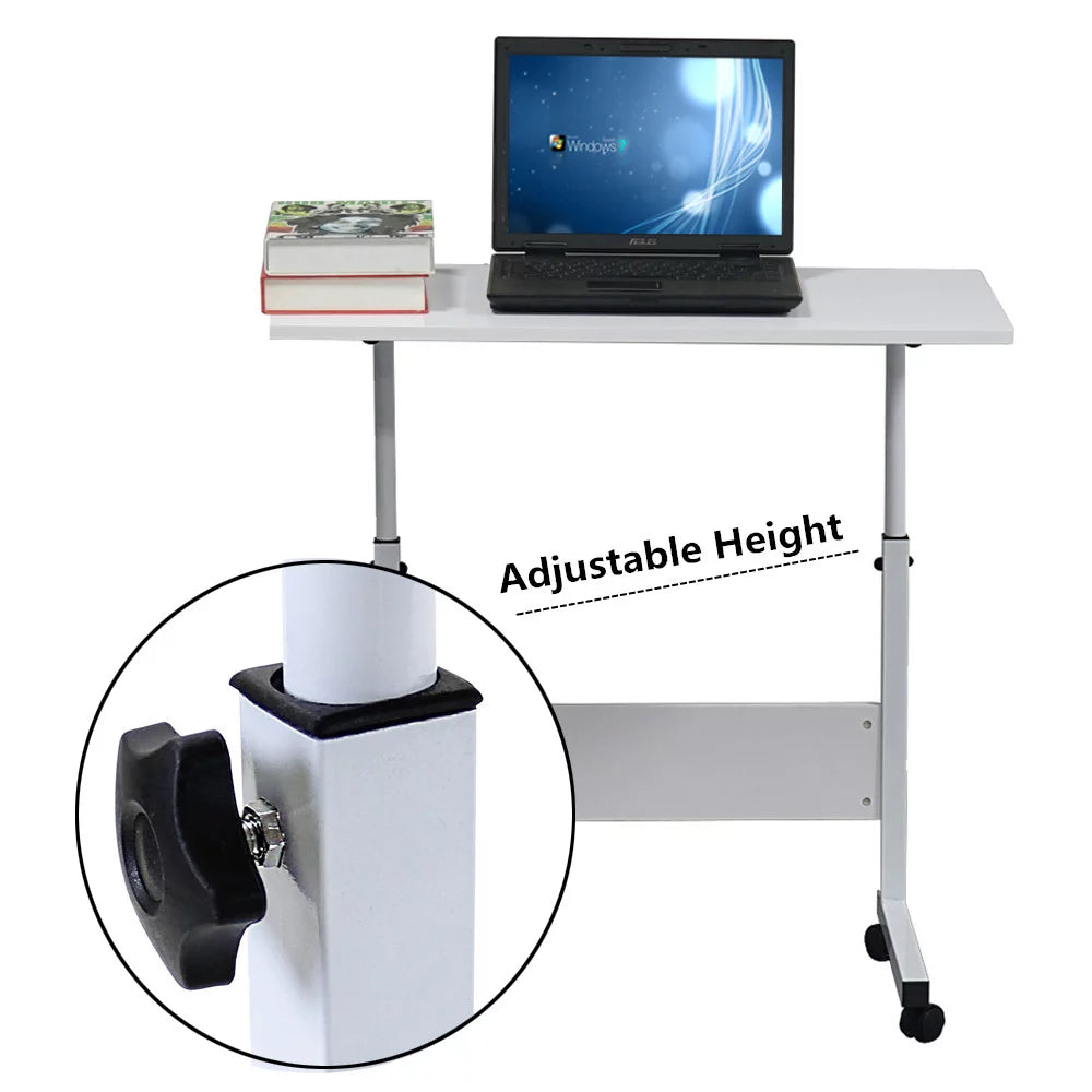Ktaxon Adjustable Rolling Overbed Table for Laptop and Notebook D140