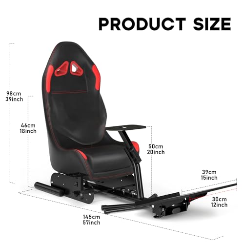 DIWANGUS Racing Simulator Cockpit with Seat for G29 G920 G923 PS4 PS5 PC O79101