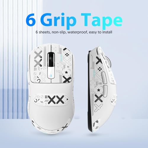 ATTACK SHARK X3 Wireless Gaming Mouse, 49g Ergonomic, PAW3395 26K DPI, White C238377