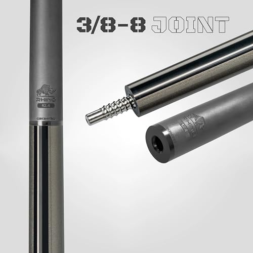 RHINO Nebula 2 Pool Cue - Carbon Fiber Shaft, Composite Butt, 12.4mm B23495