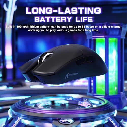 Attack Shark X11SE Wireless Gaming Mouse, Tri-Mode 22K DPI, 59g, Berry Red Y3775