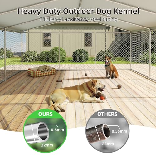 Extra Large Outdoor Dog Kennel with Waterproof Cover and Security Lock I101