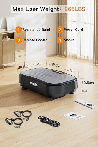 Vibration Plate Exercise Machine for Whole Body Workout, 330lbs Capacity B931793