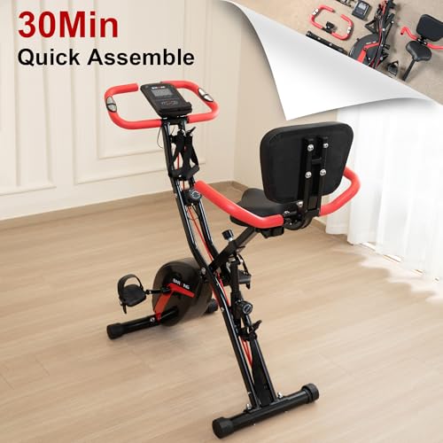 BARWING Foldable Exercise Bike for Home Workout, 350LB Capacity Z9564