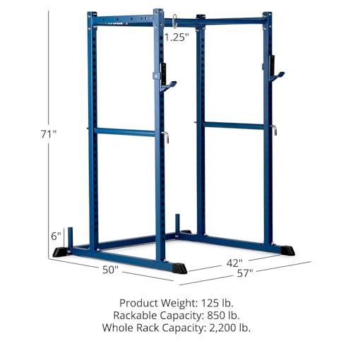 Titan Fitness T-2 Series Short Power Rack with Pull Up Bar and Safeties for Home Gym L283014