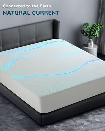 Grounding Fitted Sheet King Size, White, 78"x80"x18", with Grounding Cord K42246