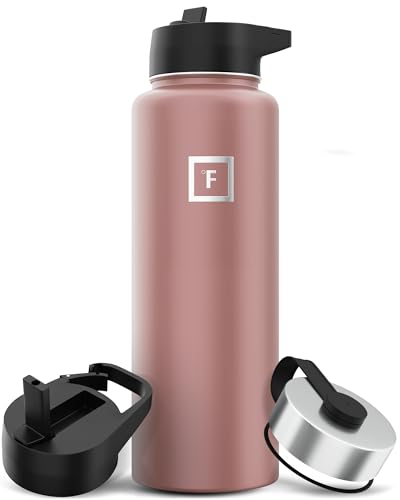 IRON °FLASK Stainless Steel Insulated Water Bottle with 3 Lids, 40 oz U19688