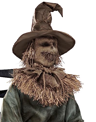 Spirit Halloween 4.5 Ft Scary Sitting Scarecrow Animatronic Prop I398189