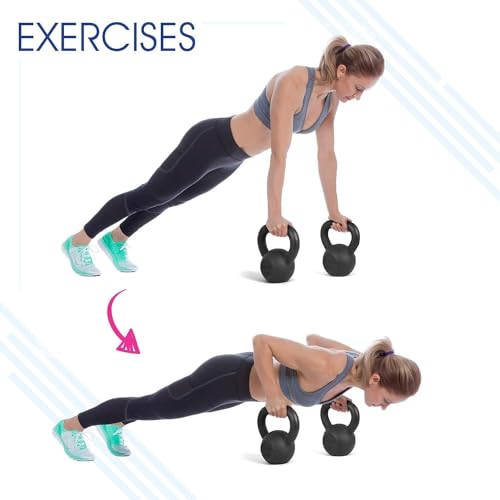 Yes4All 5-80 lbs Cast Iron Kettlebell for Strength Training M7531
