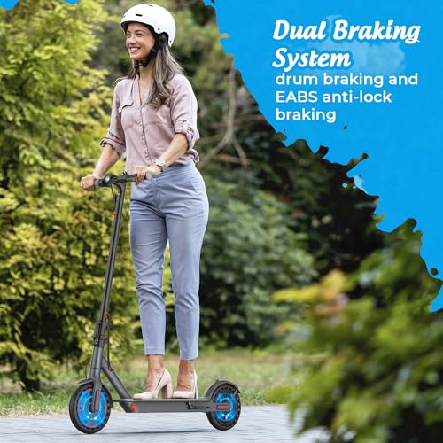 Electric Scooter with 10" Solid Tires, 500W Motor, 22 Miles Range, Folding D4827