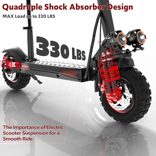 Off Road Electric Scooter Adults 800W 48V 11" All-Terrain Tires Dual Suspension B277