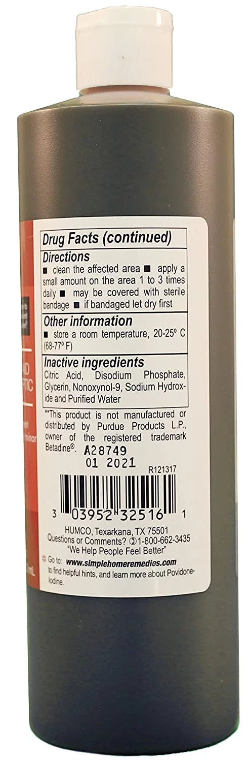 Povidone Iodine 10% Topical Solution 16 oz, 2 Pack S39253