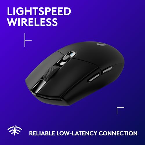 Logitech G305 LIGHTSPEED Wireless Gaming Mouse, Hero 12K Sensor, Black O4133
