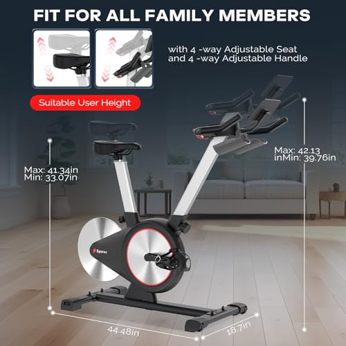 Sperax Exercise Bike Indoor Cycling Bike with Comfortable Seat LED Display Y5399