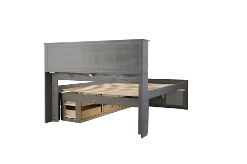 Discovery World Furniture White Full Bookcase Bed with 6 Drawers Z895159