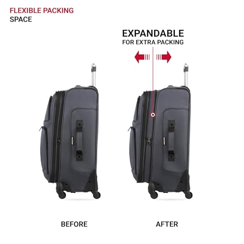 SwissGear Sion Softside Expandable Luggage, Black, 29-Inch C81483