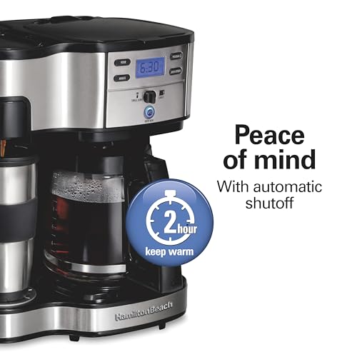 Hamilton Beach 49933 12 Cup Programmable Drip Coffee Maker & Single Serve Machine, Glass Carafe, White A63501